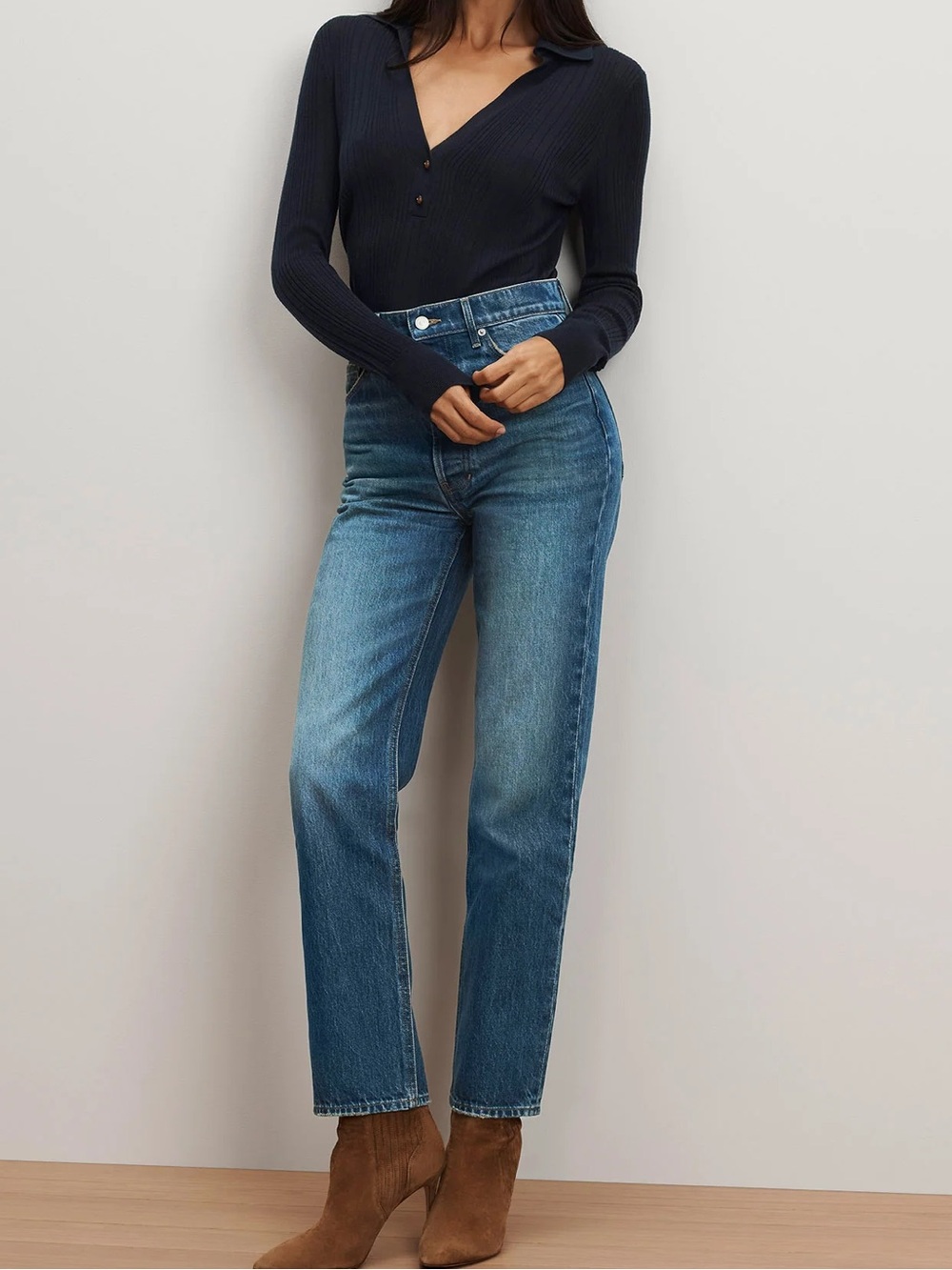 Veronica Beard Daniela Straight-Leg Ankle Jean.  Size 29